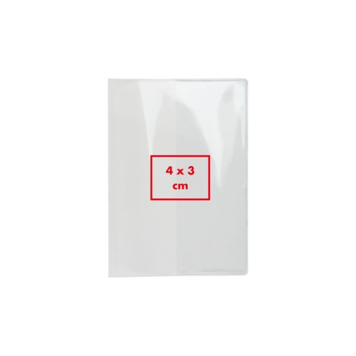 Transparente Kunststoff Reisepasshülle.