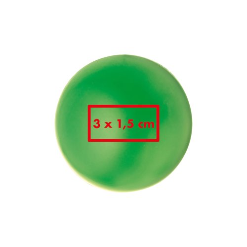 Grüner Anti-Stress-Ball aus Gummi zum Kneten.