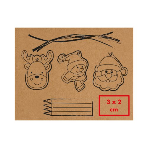 Malset mit Papieranhängern, Stiften und Bändern.