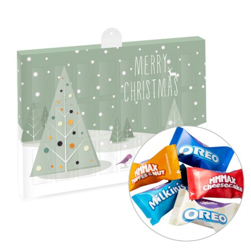 Premium Adventskalender ECO mit Milka Favourites Mix 1