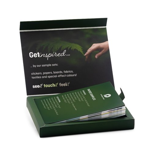 Papiermuster zur Ansicht verschiedener Papierarten.