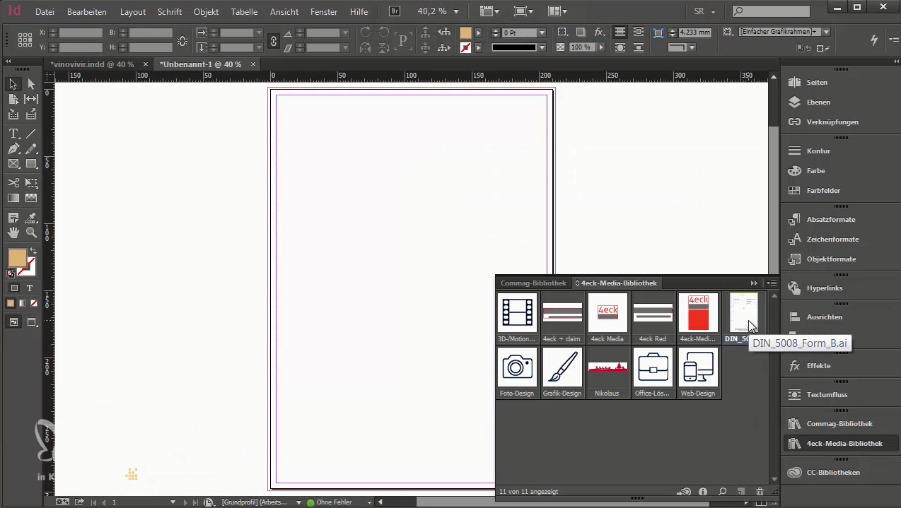 Briefpapier Vorlagen In Indesign Din 5008 Briefbogen Layouts